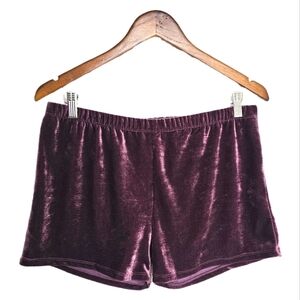 Velvet purple pajama shorts size XL